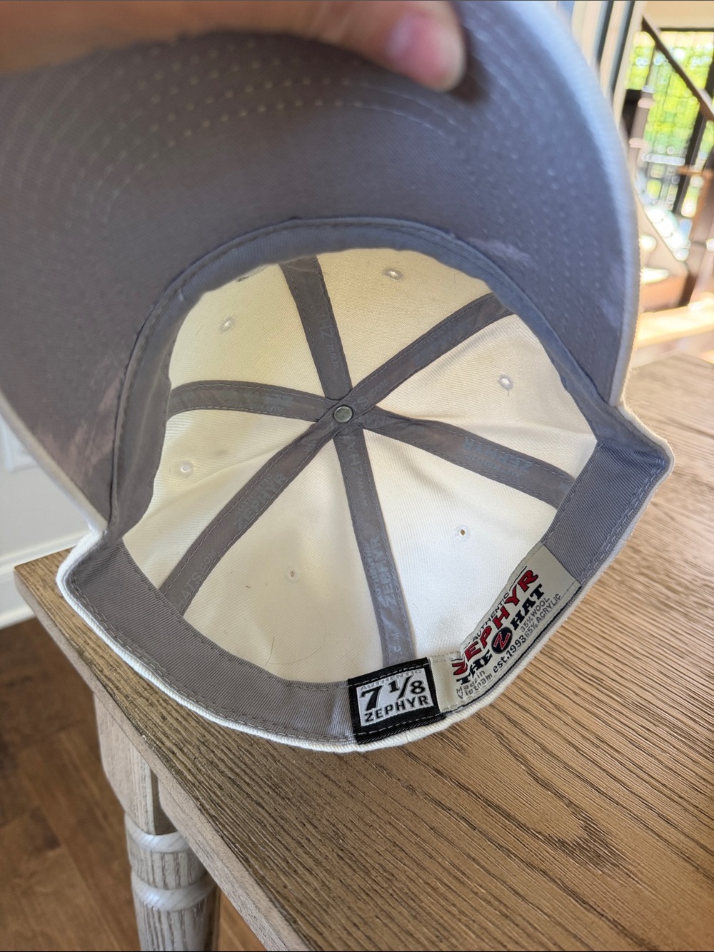 White Embroidered UNC Baseball Cap - Picture 4 of 4